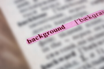 A macro snapshot of the word 