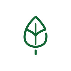 letter E ecology logo design with leaf symbol, green environment simple logo element