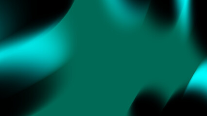 Abstract Black Teal Gradient Loop with Glowing Light and Motion
