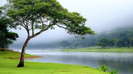 Misty Lake Morning