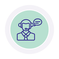 support line color circle icon , vector, pixel perfect, illustrator file 
