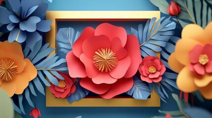 Vibrant 3D floral arrangement with colorful blooms.