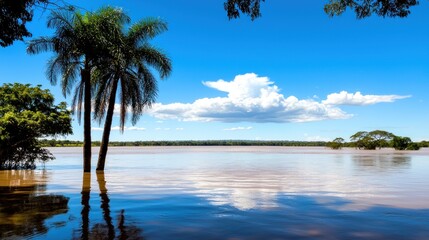 Obraz premium Flooded Tropical Landscape