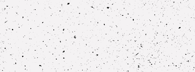 Mottled paper background. Vector white paper seamless pattern. Grain noise dust effect overlay. Black speckle bg. Sand paper texture. Grungy old rough grainy dirty bg. Vintage gritty eroded backdrop