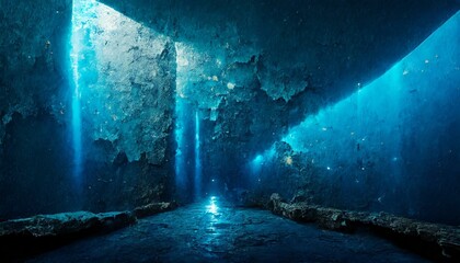 Blue textured concrete background,landscape, diving, art, black, color, green, northern, star, ocean