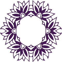 Beautiful flower art and mandala vector design