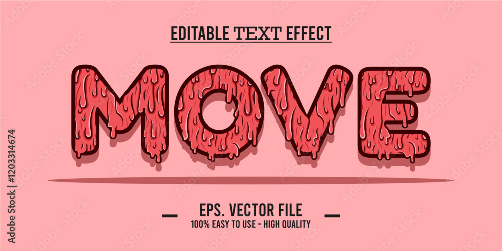 Poster move editable text effect concept