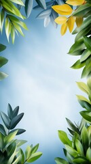 Obraz premium Elegant Green Watercolor Foliage Abstract Background for Spring Themes and Eco Friendly Projects