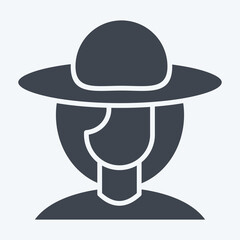 Icon Study From Women. related to Women symbol. glyph style. design editable