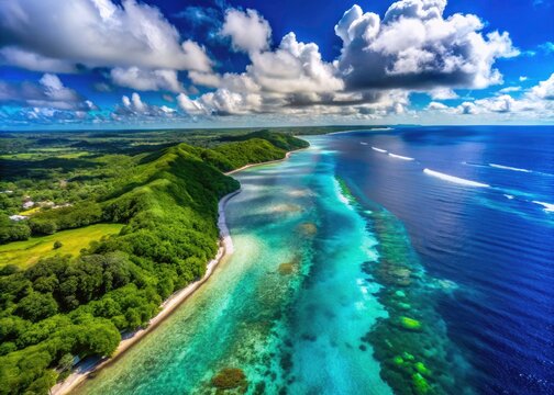 Explore Saipan & Tinian's idyllic beauty from above. Stunning drone photography captures Pacific Ocean vistas.