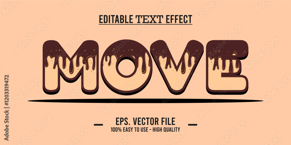 Poster move editable text effect concept