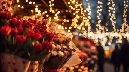 Romantic Night Market Flowers