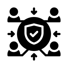 safety glyph icon