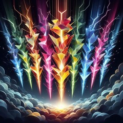 Geometric Lightning Bolts