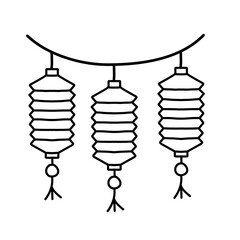 Hanging Chinese lantern decorations