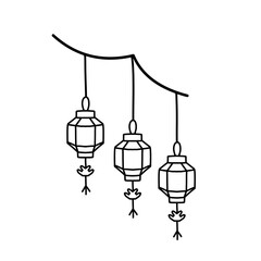 Hanging Chinese lantern decorations