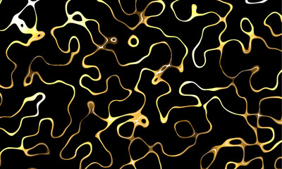 Luxury gold abstract line art background vector. Mountain topographic map background with golden lines texture, wallpaper design for wall arts