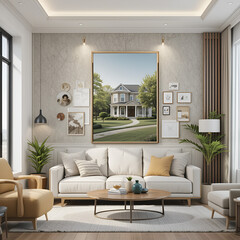 Illustration of the living room interior