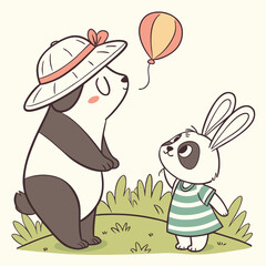 Whimsical Cartoon Animal Illustration Pack for Kids’ Design