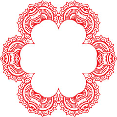 Beautiful flower art and mandala vector design