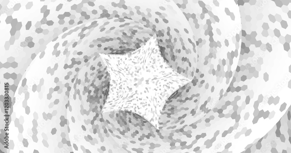 Aufkleber the swirling surface, composed of multi-colored hexagons, creates a bright and dynamic pattern, attr