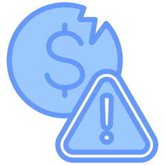 Business Disruption Blue Icon