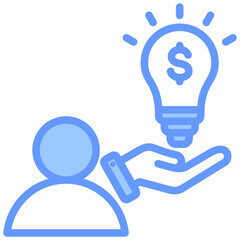 Entrepreneurship Blue Icon