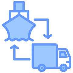 Obraz premium Logistic Blue Icon