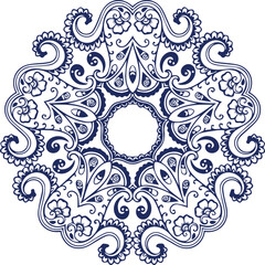 Beautiful flower art and mandala vector design