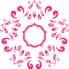 Beautiful flower art and mandala vector design