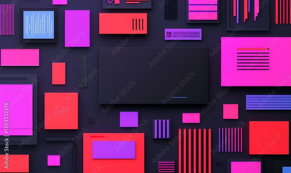 Poster dynamic online learning interface, vibrant colors, interactive elements, engaging user experience, m