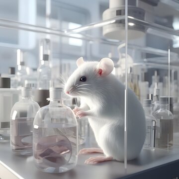 Hunched Lab Mouse