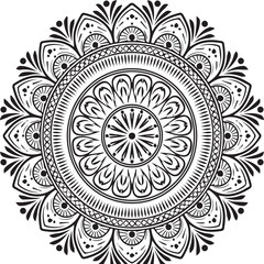 Beautiful flower art and mandala vector design
