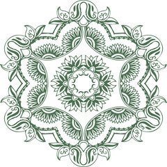 Beautiful flower art and mandala vector design