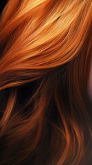 Naklejka premium A stylish hair color shades poster highlighting shades of rich auburn, golden copper, and burnt sienna in a modern design.