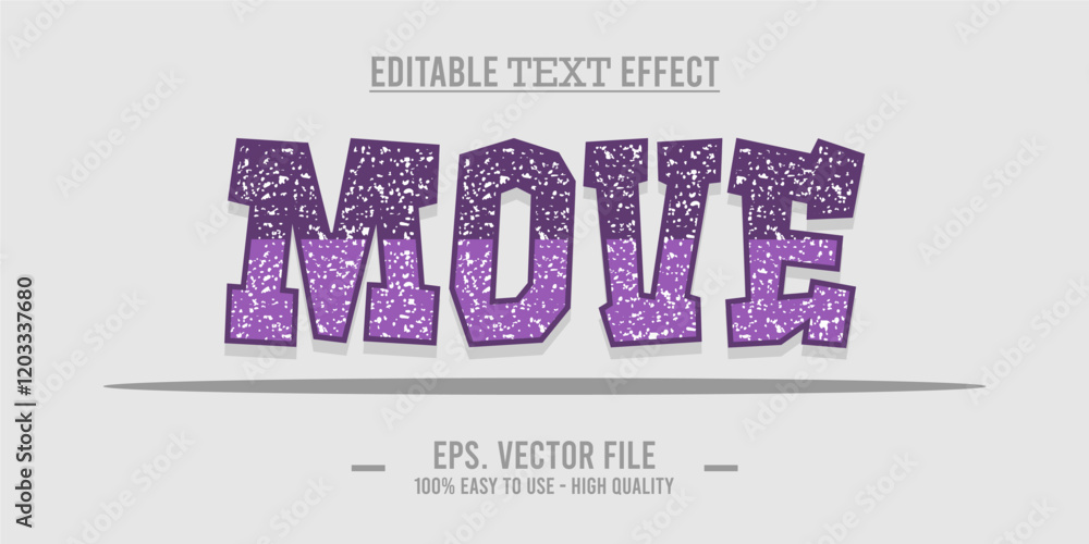 Poster move editable text effect concept