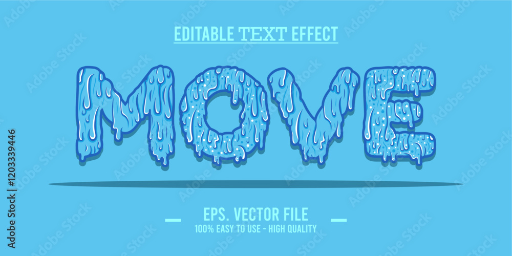 Poster move editable text effect concept