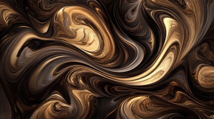 A stunning coffee wallpaper featuring espresso crema swirls intertwining in intricate patterns, creating a luxurious and unique abstract design