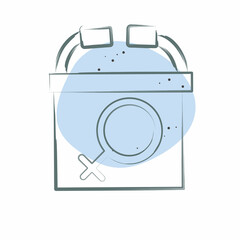 Icon Womens Conference. related to Women symbol. Color Spot Style. design editable