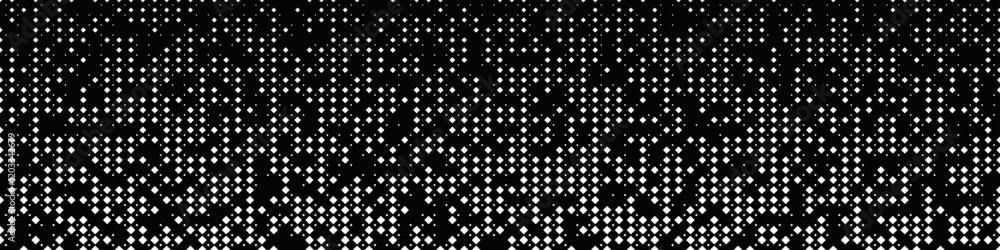 Aufkleber wide geometrical repeating square pattern header background - abstract monochrome geometric vector i