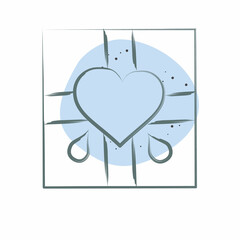 Icon Surprise. related to Women symbol. Color Spot Style. design editable