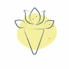 Icon Rose Bouquet. related to Women symbol. Color Spot Style. design editable