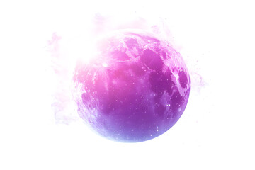 Purple Planet: Cosmic Beauty in Space, Glowing Vividly