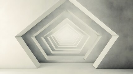 Abstract Hexagonal Tunnel Architecture Design