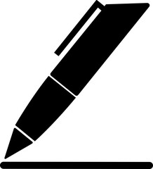 Pen Icon.Pen Line Icon with Editable Stroke and Pixel Perfect.classic hand writing tool for calligraphy.Copywriting Related Vector, pen logo silhouette vector design template premium, sign up icon.