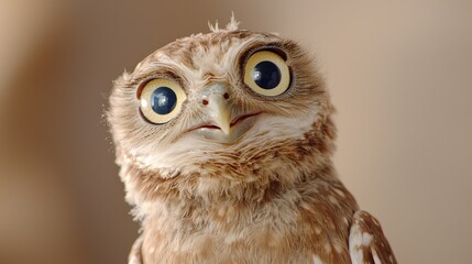 Obraz premium A close up of an owl with big eyes