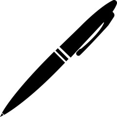 Pen Icon.Pen Line Icon with Editable Stroke and Pixel Perfect.classic hand writing tool for calligraphy.Copywriting Related Vector, pen logo silhouette vector design template premium, sign up icon.