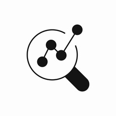 Search analysis magnifier icon vector sign