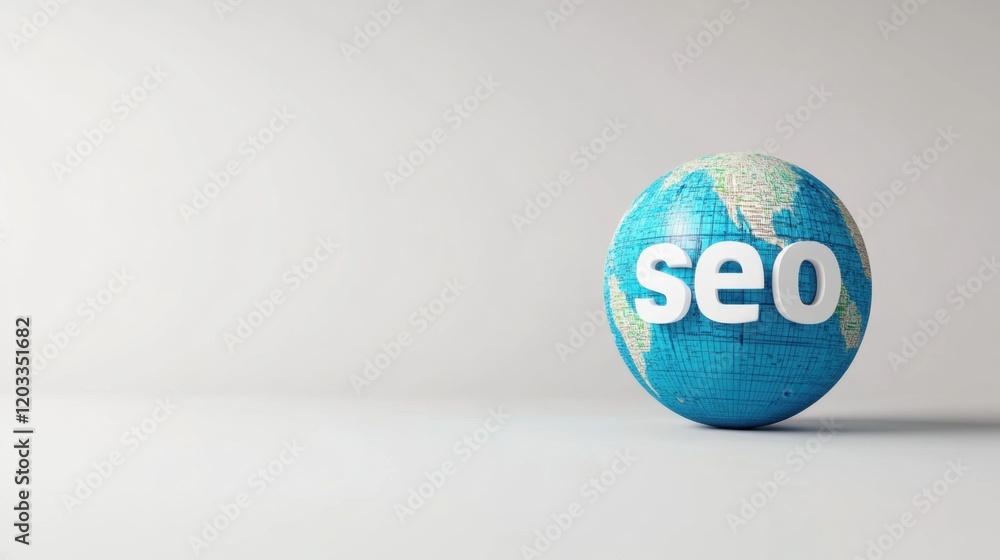 Poster a globe with 