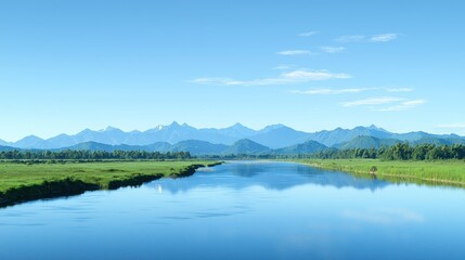 Serene River Landscape